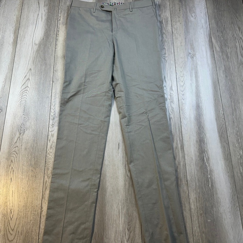 PT01 Pantaloni Torino Pants Mens Size 50 Gray Unfinished Hem Unhemmed Men 34x36 - Picture 2 of 13